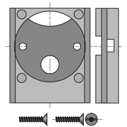 Support pour moteur Ø40 mm dans caisson à tiroir