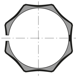 Couronne d'adaptation pour moteur Ø50 sur tube octogonal 50 mm (Selve / Gaviota)