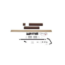 Moteur de volet battant radio Somfy Yslo IO Slim 1 vantail, carter marron et bras noir
