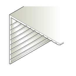Cornière PVC régénéré sécable 60 x 50 x 2 mm, blanc