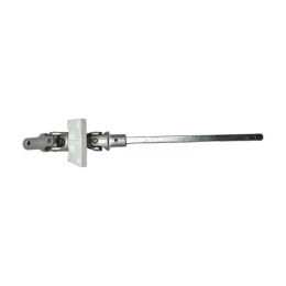 Sortie de caisson double, tige carré de 6 long. 160 mm, pour manivelle Ø15, blanc