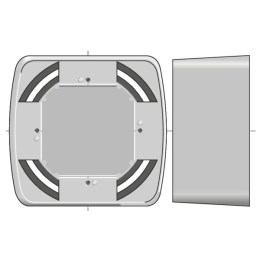Boîtier de montage en saillie pour inverseur Inteo, gris