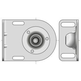 Support rotule pour embout Ø10 mm, montage mural