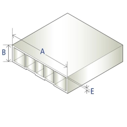 Tapée PVC de persienne 100 x  mm, chêne doré veiné
