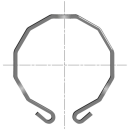 Clip de maintien pour moteur Ø50 mm avec tête étoile dans joue de coffre Polyreno