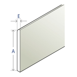 Plat PVC lisse 80 x 2 mm, blanc