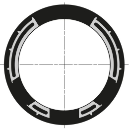 Couronne d'adaptation pour moteur Ø50 sur tube Ø64,6 mm (Madopron)