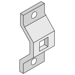 Support pour moteur Ø50 mm, avec carré de 10 mm, entraxe 48 mm