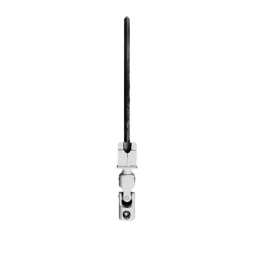 Sortie de caisson simple, tige 6P7 long. 178 mm, pour manivelle Ø12, beige