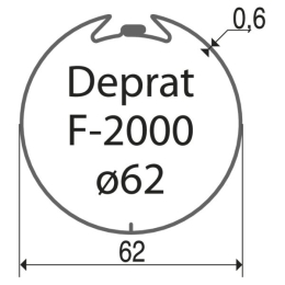 Roue et couronne pour moteur Ø50 sur tube Ø62 mm (Deprat)