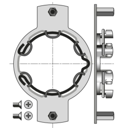 Support moteur Ø50 mm déporté pour bloc-baie
