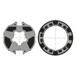 Roue et couronne pour moteur Ø60 sur tube Ø85 mm (Imbac)