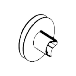 Poulie pour manœuvre par sangle, Ø105 mm, sortie porte roulement Ø28, embout AX50