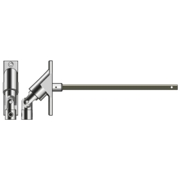 Sortie de caisson double cardan, tige 6P7 long. 315 mm, pour manivelle Ø12