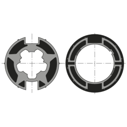 Roue et couronne pour moteur Ø50 sur tube Ø70 mm à goutte (Welser)