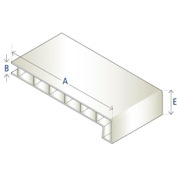 Tablette intérieure PVC pour fenêtre 250 mm, chêne doré