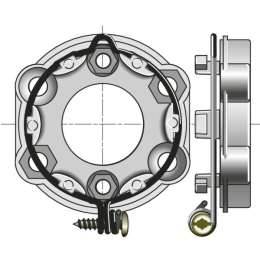 Support universel avec anneau de verrouillage pour moteur Ø50 et 60 mm
