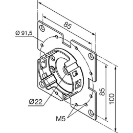 Support compact NICE avec bride 100 x 100 mm