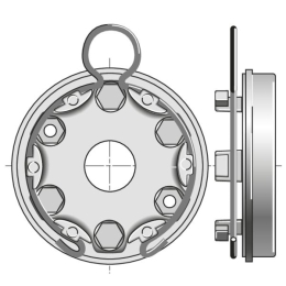 Support universel Ø50/60 mm avec anneau à boucle