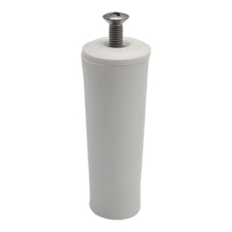 Butée de lame finale cylindrique, longueur 60 mm, blanc