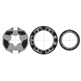 Roue et couronne pour moteur Ø50-60 sur tube Ø85 mm (Imbac)