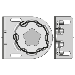 Support universel moteur Ø50/60 mm pour stores