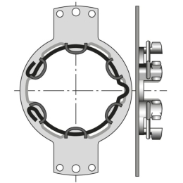 Support universel moteur Ø50 mm, à souder ou visser