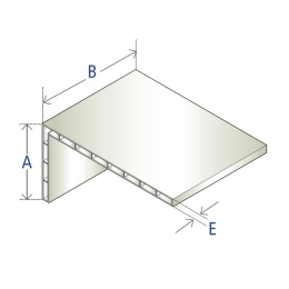 Cornière PVC double paroi 80 x 180 x 7 mm, blanc