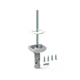 Sortie de caisson simple, tige 6P7 long. 315 mm, pour manivelle Ø12, blanc