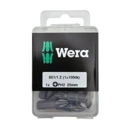 Lot de 10 embouts 2 x 25 mm pour vis Philipps