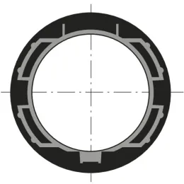 Couronne d'adaptation pour moteur Ø50 sur tube ZF64