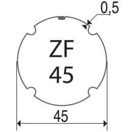 Roue et couronne pour moteur Ø40 sur tube ZF45