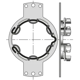 Support universel pour moteur Ø50/60 mm caisson Helmitin, Deprat, Rehau, Storbox