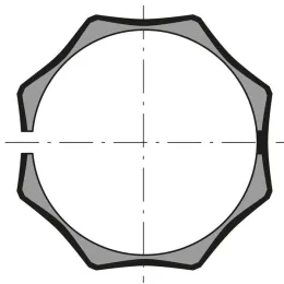 Couronne d'adaptation pour moteur Ø50 sur tube octogonal 50 mm (Selve / Gaviota)