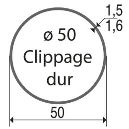 Roue d'adaptation pour moteur Ø50 sur tube Ø50 mm à clippage dur