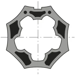 Roue d'adaptation pour moteur Ø50 sur tube octogonal 50 mm (Selve / Gaviota)