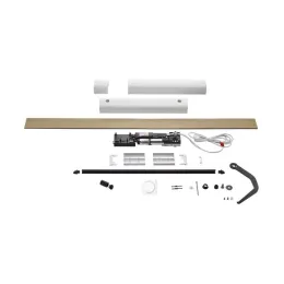 Moteur de volet battant radio Somfy Yslo Flex IO, 1 vantail, carter blanc et bras noir