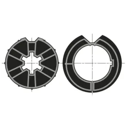 Roue et couronne pour moteur Ø40 sur tube Ø48 mm (Madopron / Griesser)