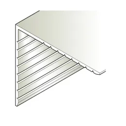 Cornière PVC régénéré sécable 60 x 50 x 2 mm, blanc