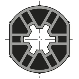 Roue d'adaptation pour moteur Ø40 sur tube Ø40 x 1,5 mm