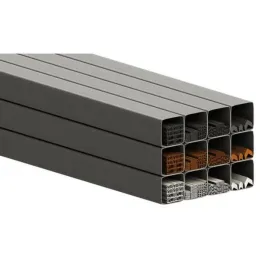 Poteau PVC de rangement de 120 x 120 mm pour profilés