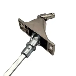 Sortie de caisson simple, tige carré de 6 long. 320 mm, pour manivelle Ø15, chrome