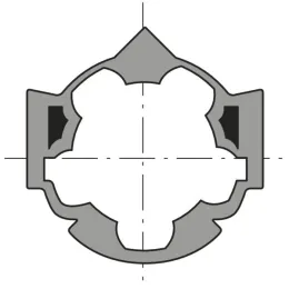 Roue d'adaptation pour moteur Ø50 sur tube hexagonal 50 mm