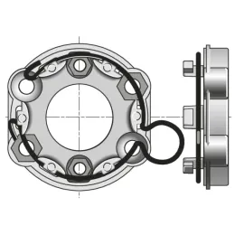 Support universel pour moteur Ø50 et 60 mm en zamac
