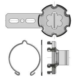 Support pour moteur Ø50 à visser avec déport 20 mm