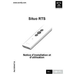 Commande radio portable SOMFY RTS SITUO monocanal coloris PURE