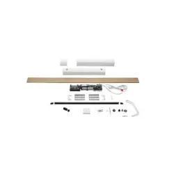 Moteur de volet battant radio Somfy Yslo IO Slim 1 vantail, carter blanc et bras blanc