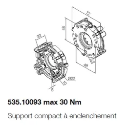 Support compact à enclenchement pour moteur Nice
