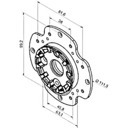 Support pour moteur NICE TTGO compact en aluminium avec flanc acier pour joue a téton Zurfluh-Feller