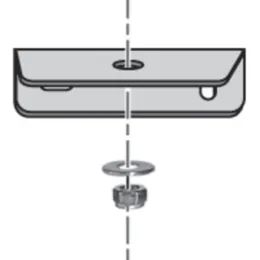 Platine de fixation pour bras de moteur de portail AXOVIA Multipro Somfy